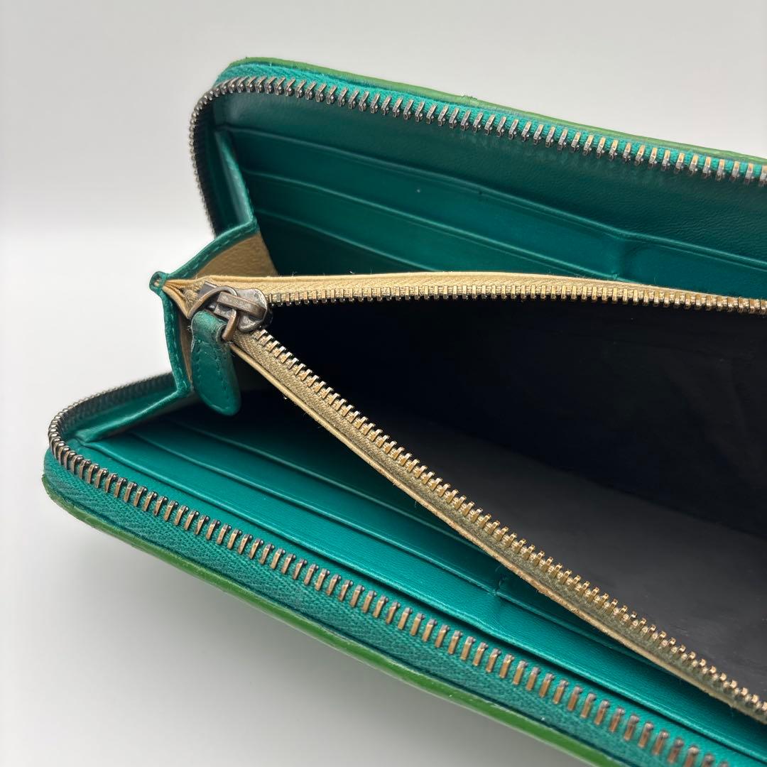 ◆正規品◆ボッティガヴェネタイントレチャート ラウンドファスナー長財布オマケ付き