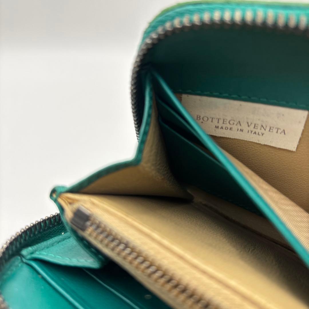 ◆正規品◆ボッティガヴェネタイントレチャート ラウンドファスナー長財布オマケ付き