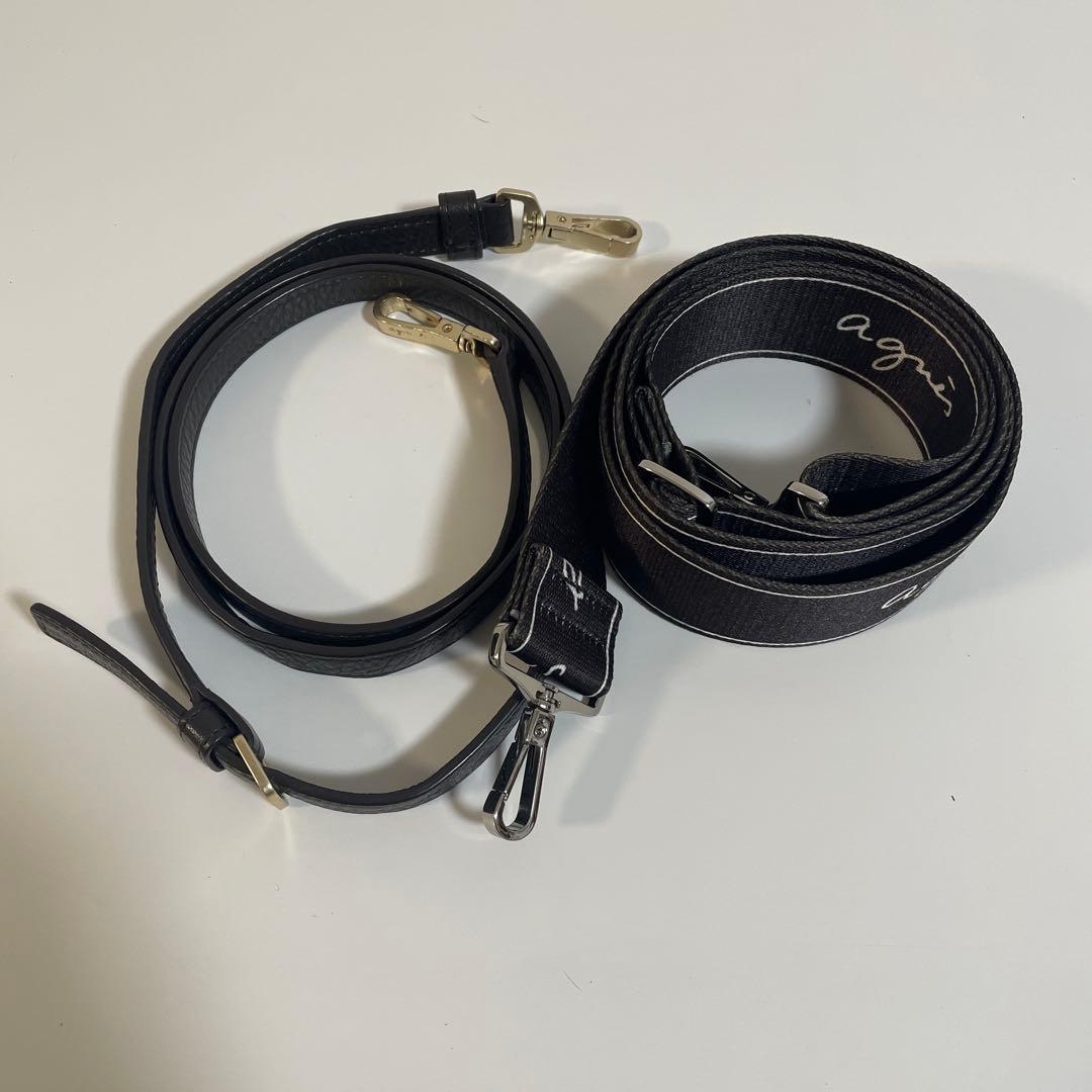 agnès b. ブラックショルダーバッグ