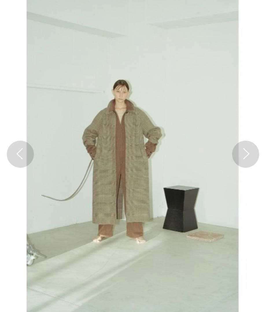 【TODAYFUL】 ベージュステンカラーチェックコート 38