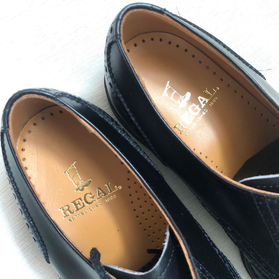 REGAL リーガル ウィングチップ ビジネスシューズ 25cm 黒