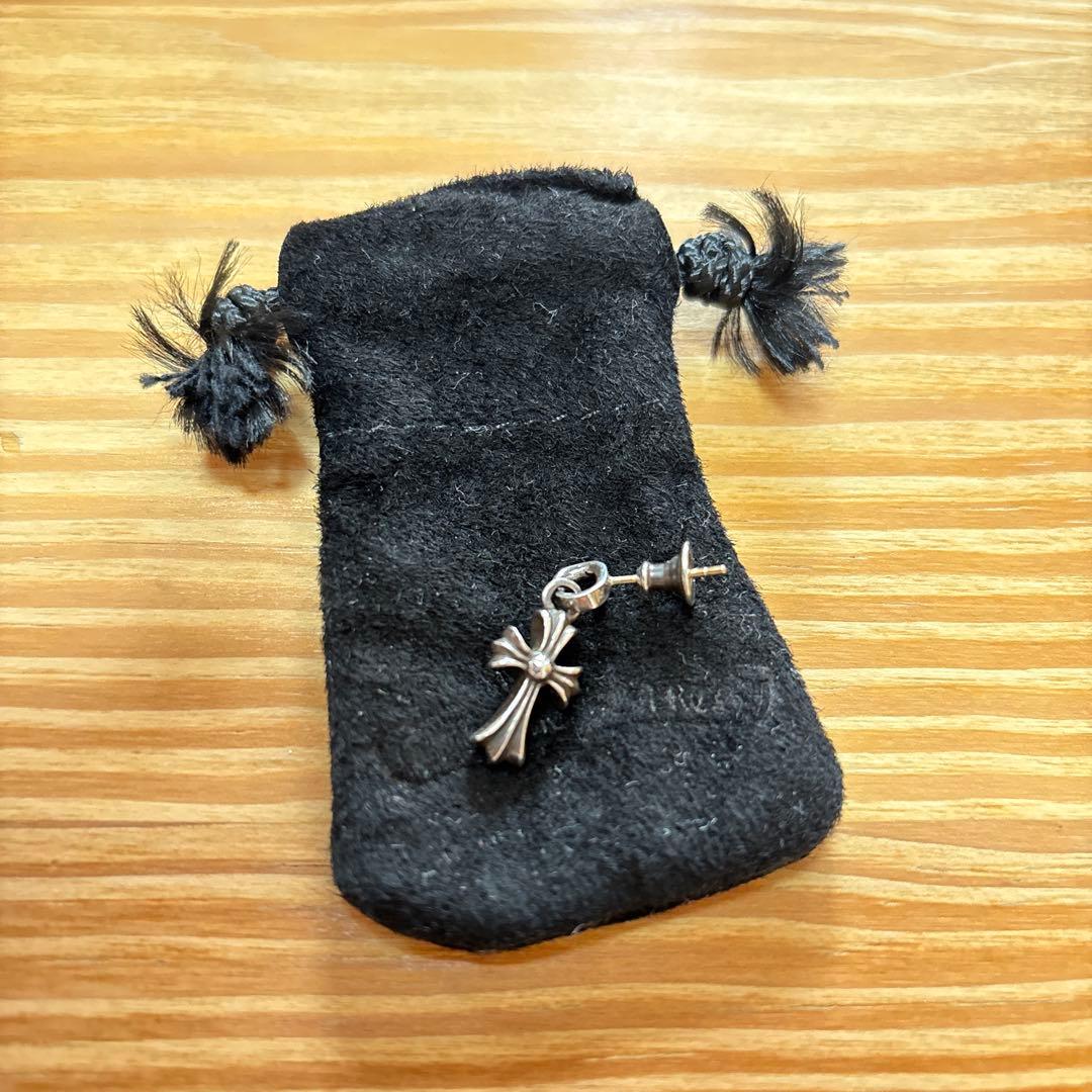 クロムハーツ シルバー925 CHクロスベビーファットドロップイヤリング