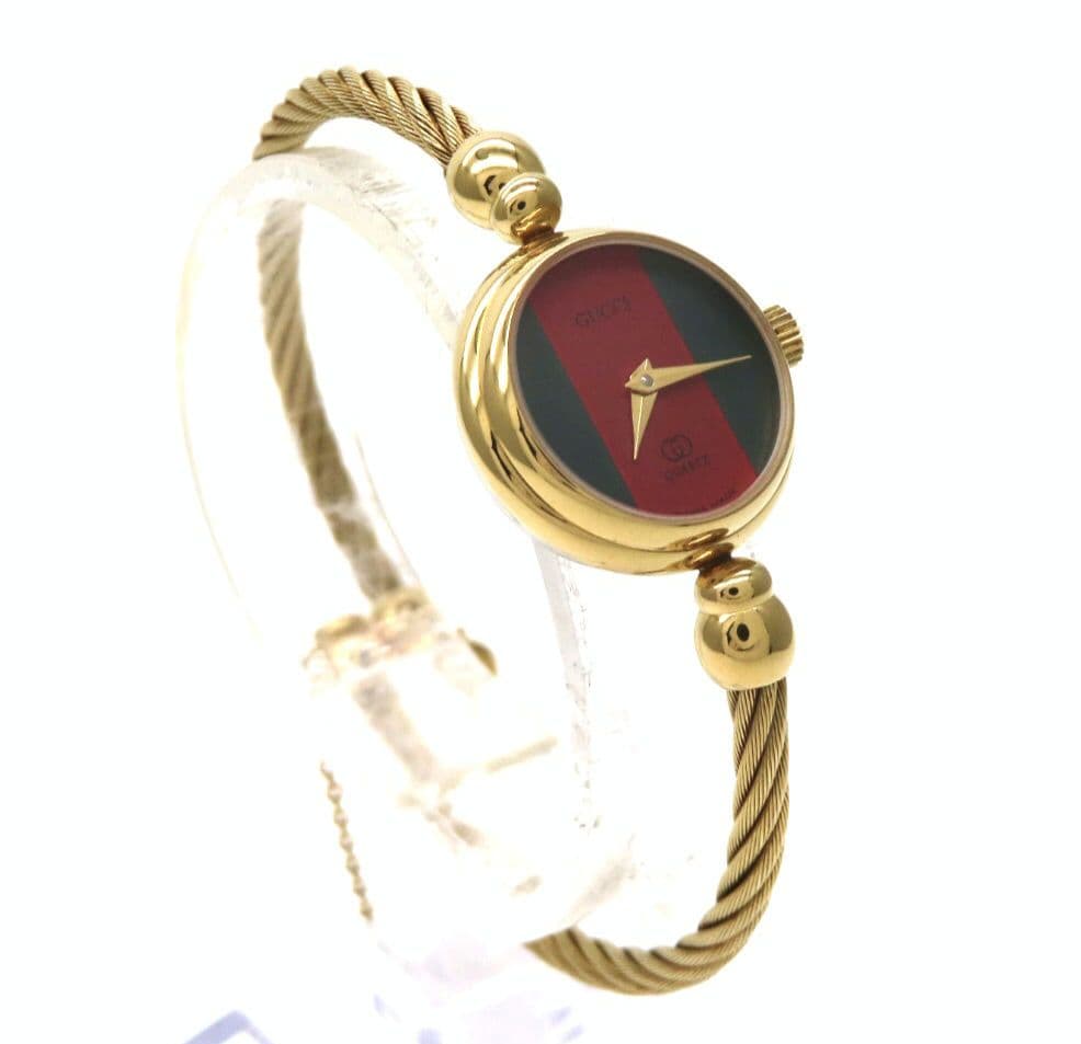 【シェリーライン】GUCCI ‘グッチ 時計‘ GPゴールド バングル☆極美品☆
