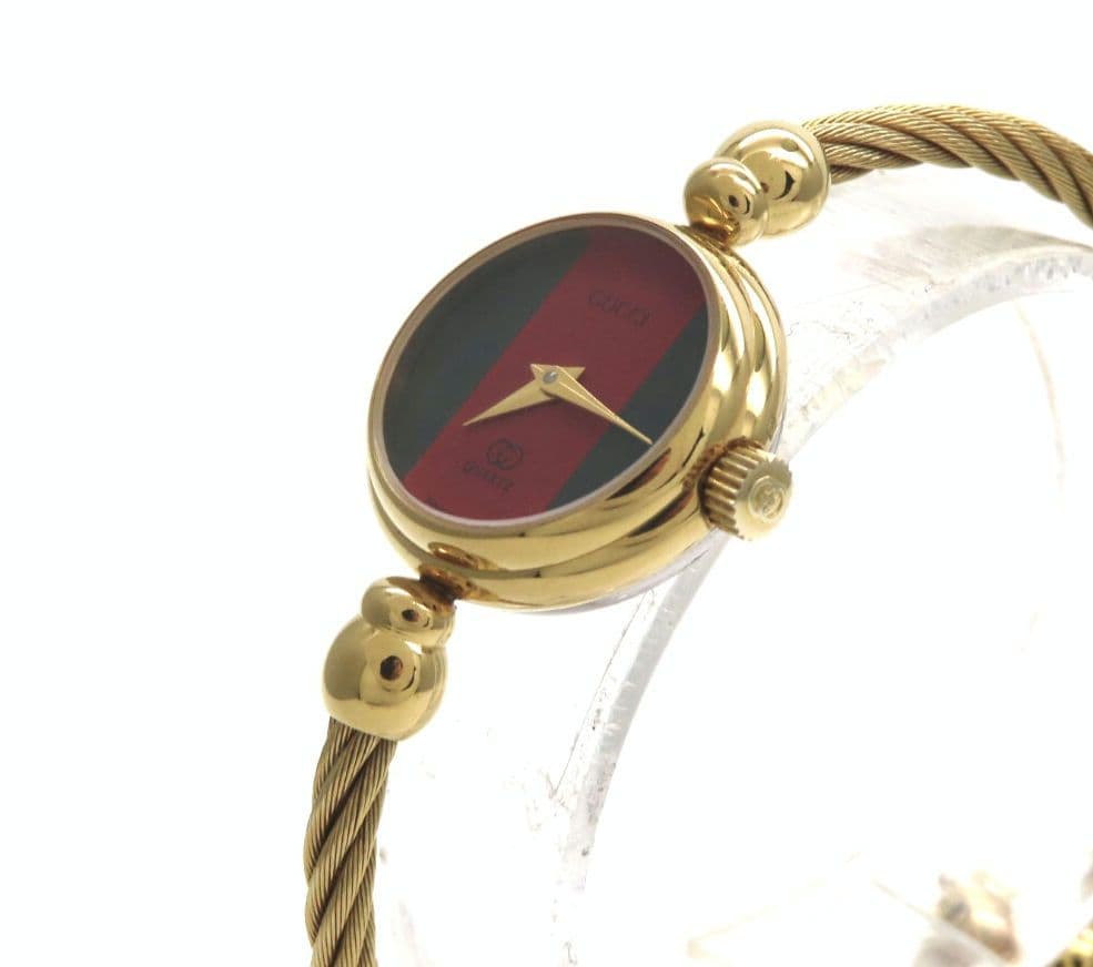 【シェリーライン】GUCCI ‘グッチ 時計‘ GPゴールド バングル☆極美品☆