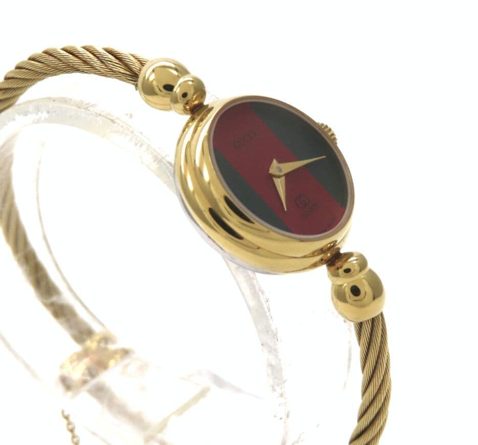 【シェリーライン】GUCCI ‘グッチ 時計‘ GPゴールド バングル☆極美品☆