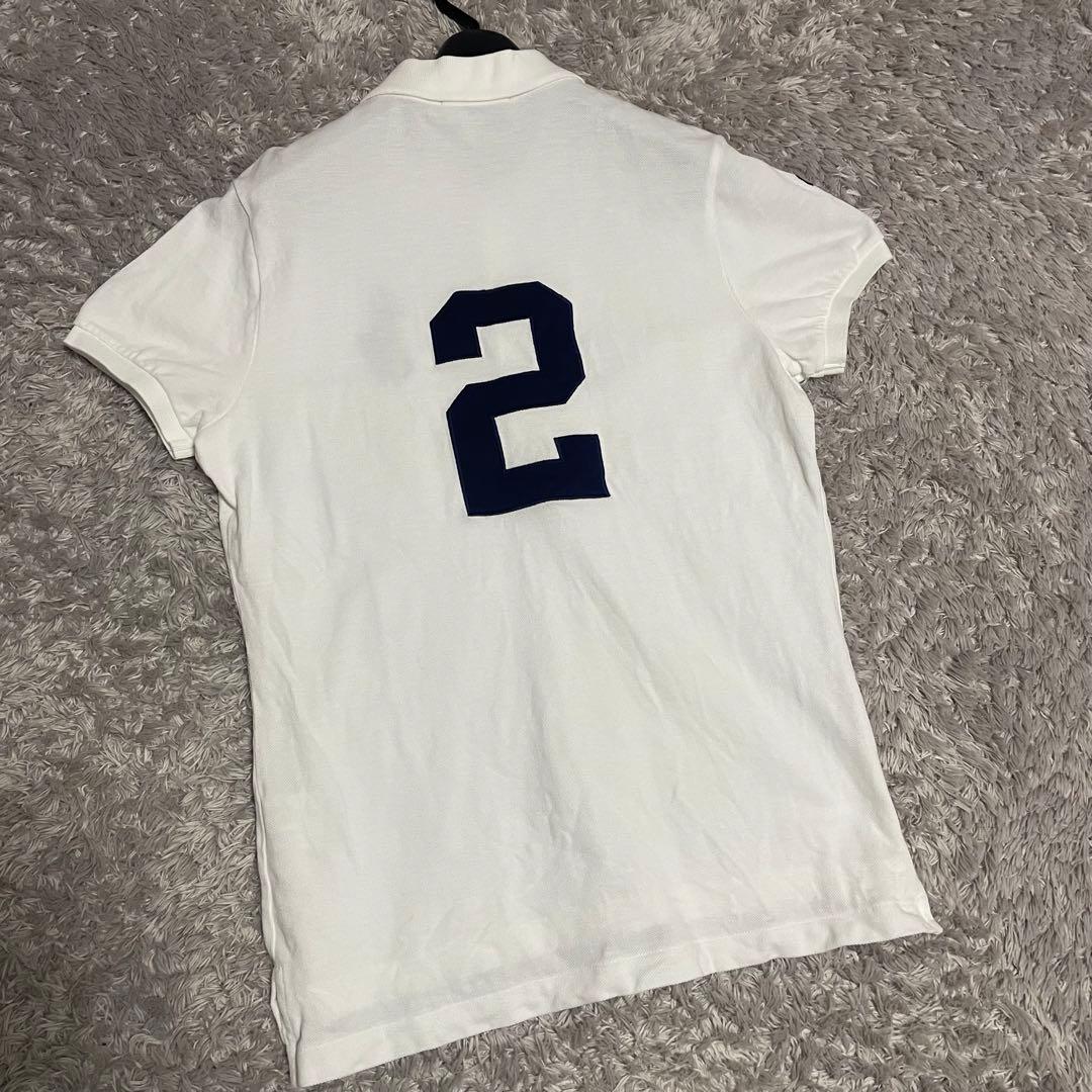 新品未使用　ラルフローレン　半袖ポロシャツ　ビッグポニー　刺繍　L ホワイト