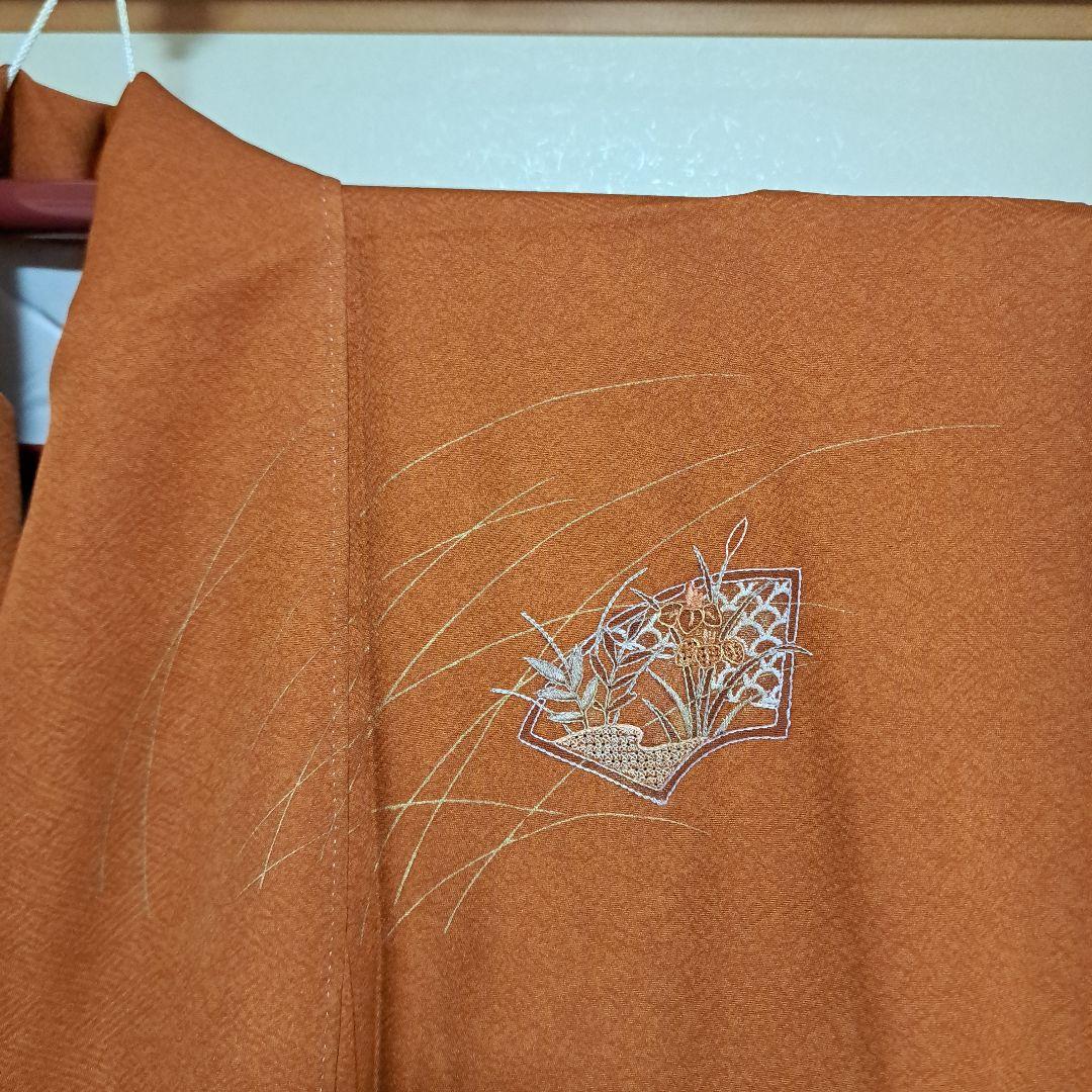 サンヒストリー　訪問着　+正絹長襦袢　スワトウ刺繍　裄64 肩身丈152