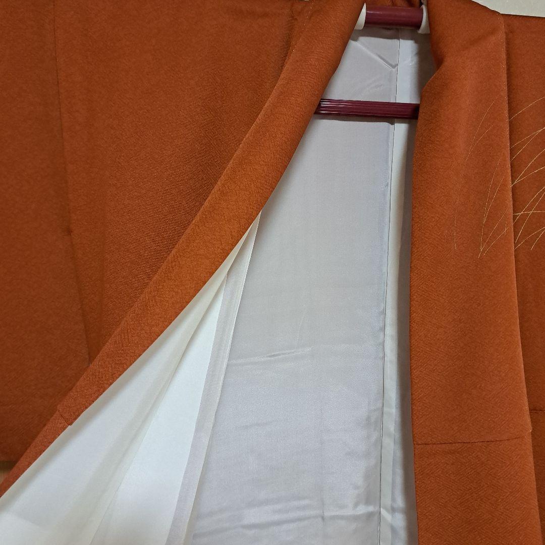 サンヒストリー　訪問着　+正絹長襦袢　スワトウ刺繍　裄64 肩身丈152