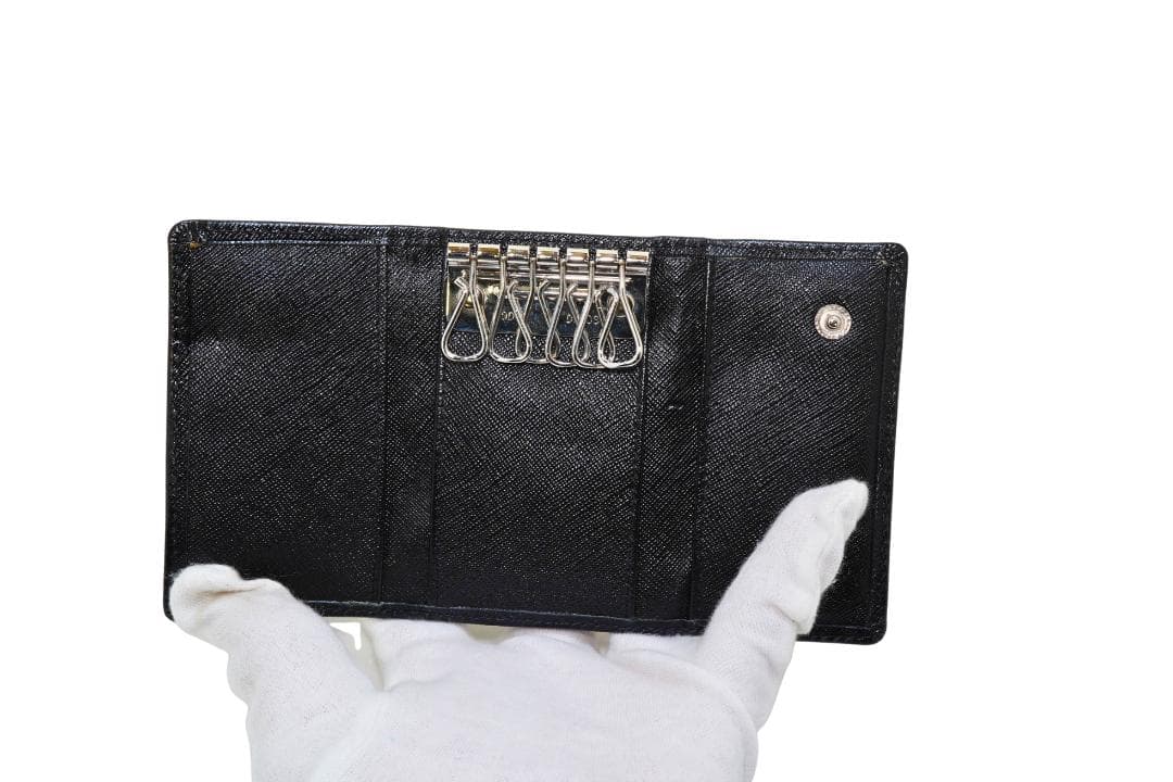 PRADA ブラックレザーキーケース 未使用保管品 6本