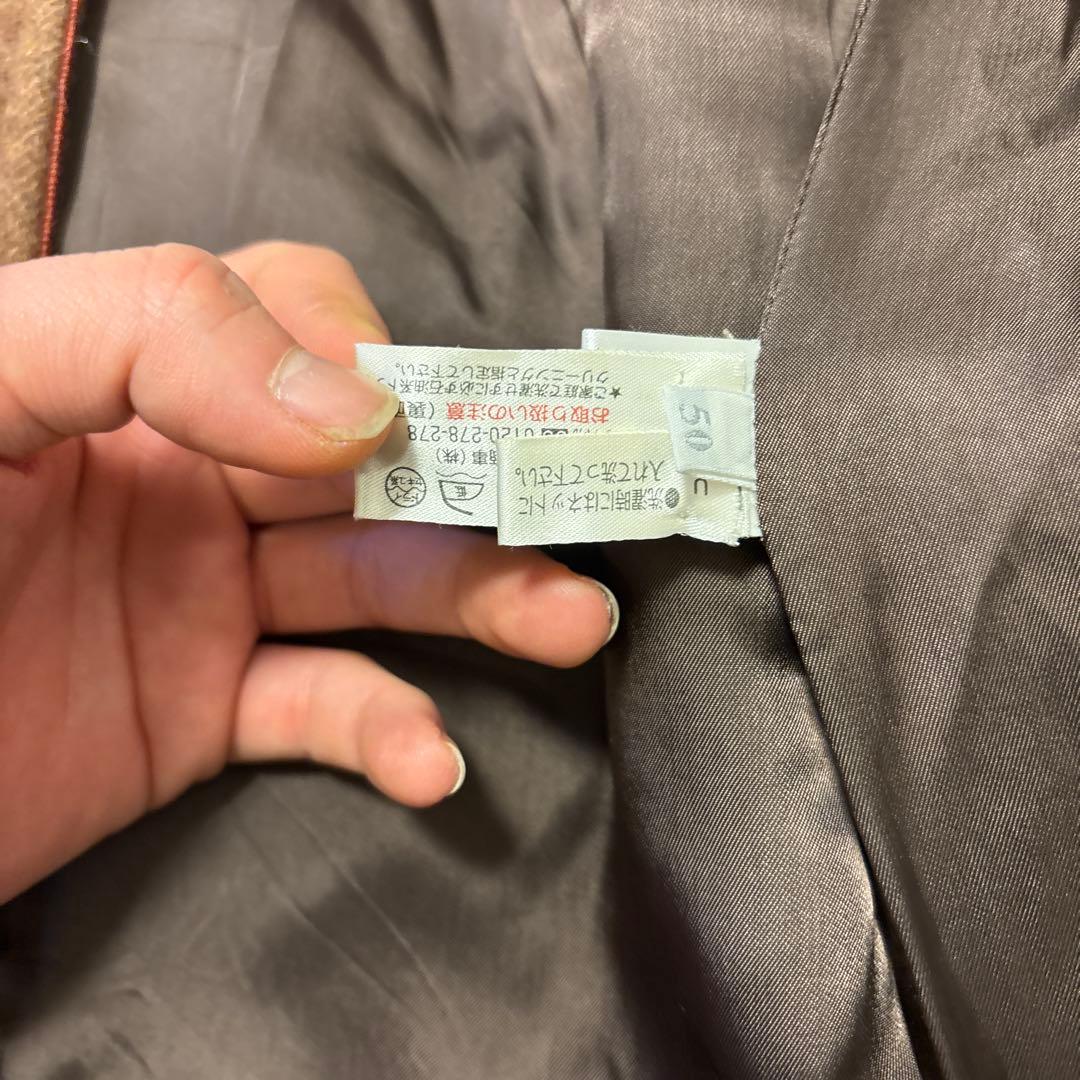 COLOMBO ダブルブレストコート メルトン 50 XLサイズ相当 パイピング