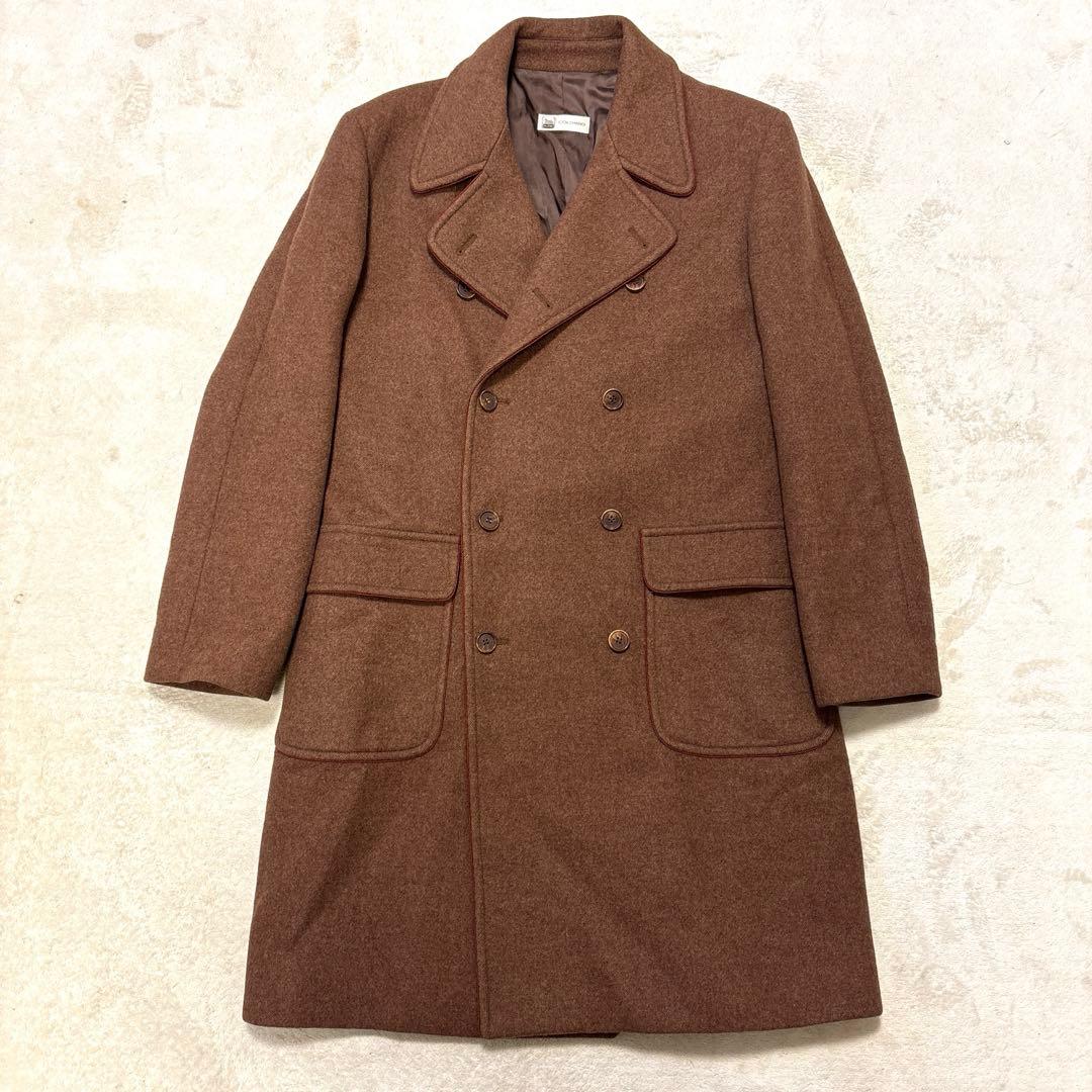 COLOMBO ダブルブレストコート メルトン 50 XLサイズ相当 パイピング