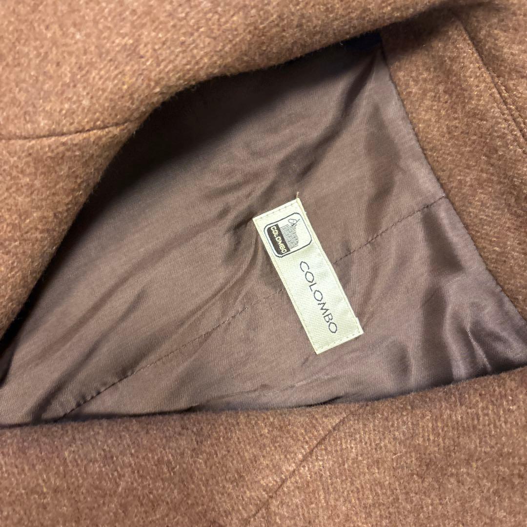 COLOMBO ダブルブレストコート メルトン 50 XLサイズ相当 パイピング