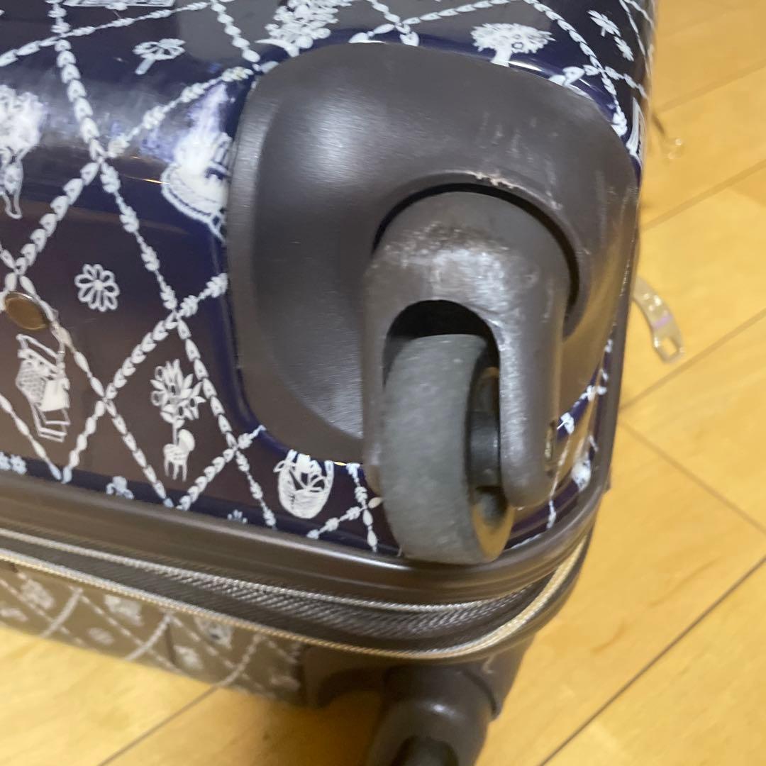 【廃盤品・希少】ムーミン　機内持込サイズ　紺色　キャリーケース　49ℓ