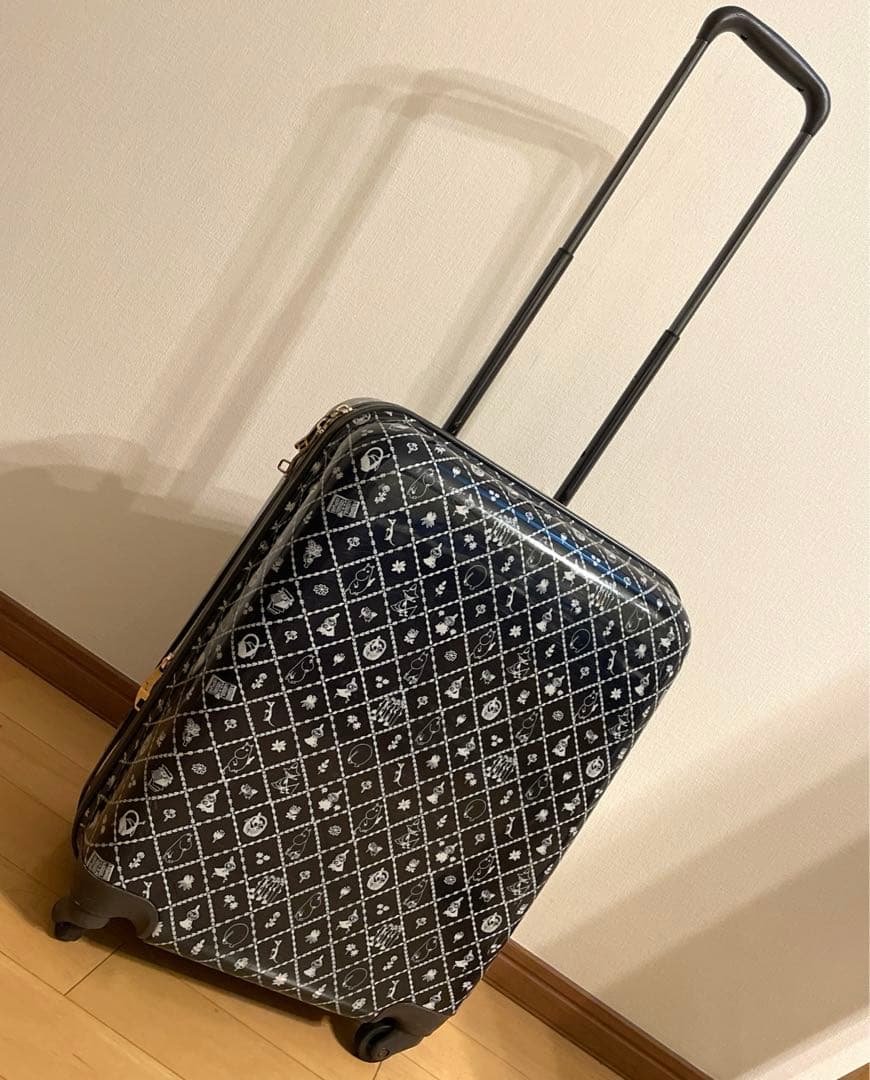 【廃盤品・希少】ムーミン　機内持込サイズ　紺色　キャリーケース　49ℓ