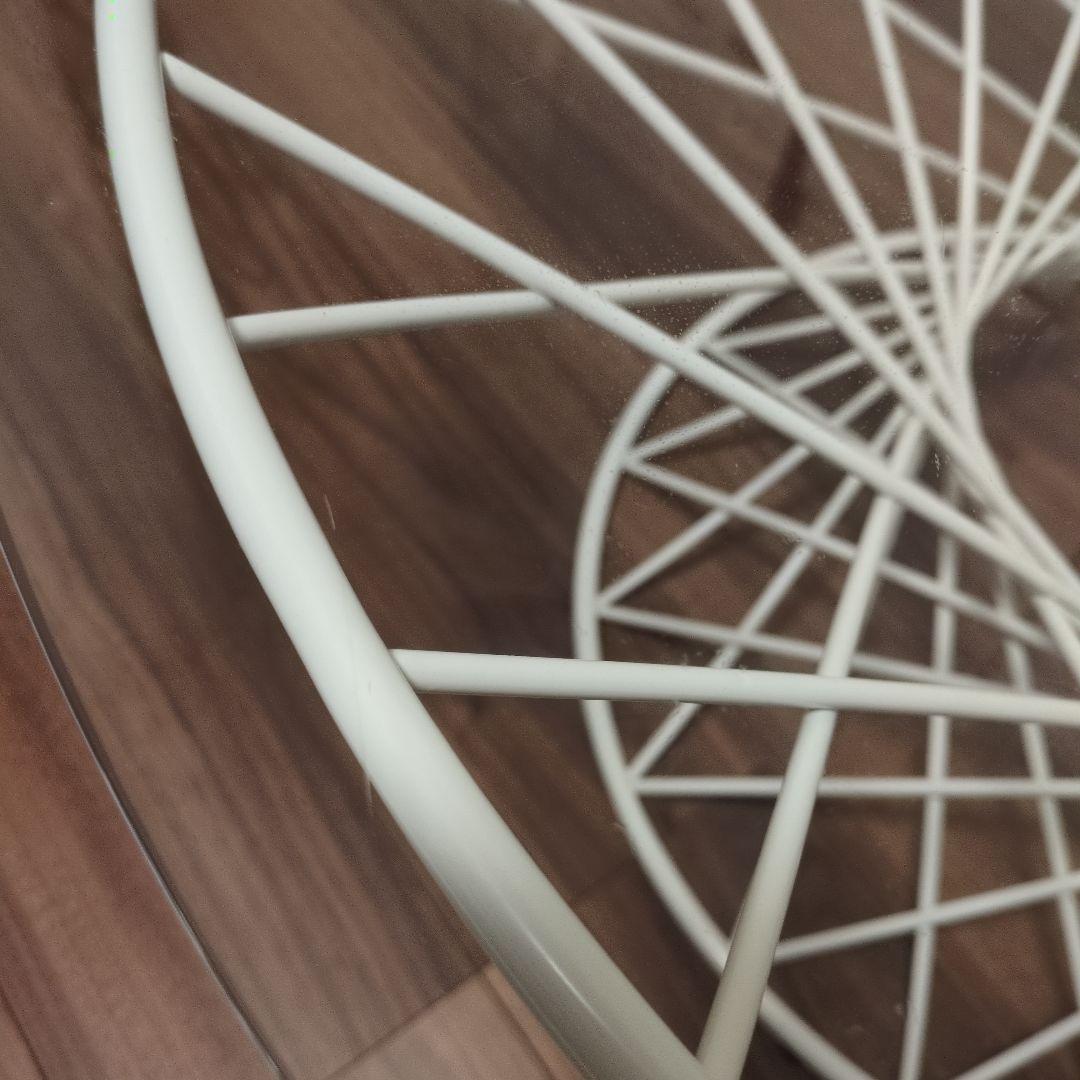 フランフラン　マーリア コーヒーテーブル　クリア×ホワイト　ローテーブル