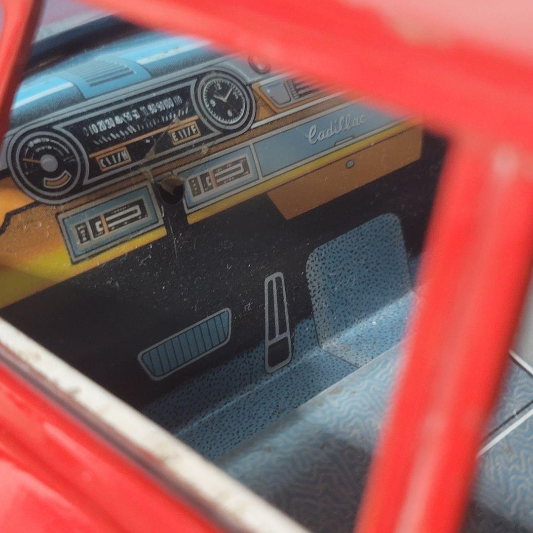 野村トーイ ブリキ キャデラック赤 65cm