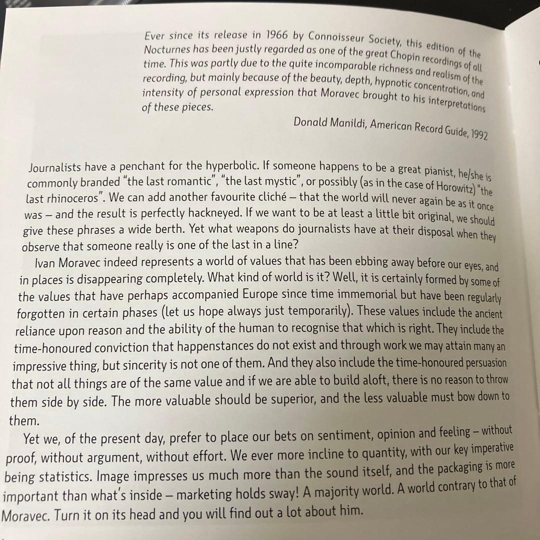 【売約済】モラヴェッツ／ショパン：夜想曲(ノクターン)全集（19曲）　2CD