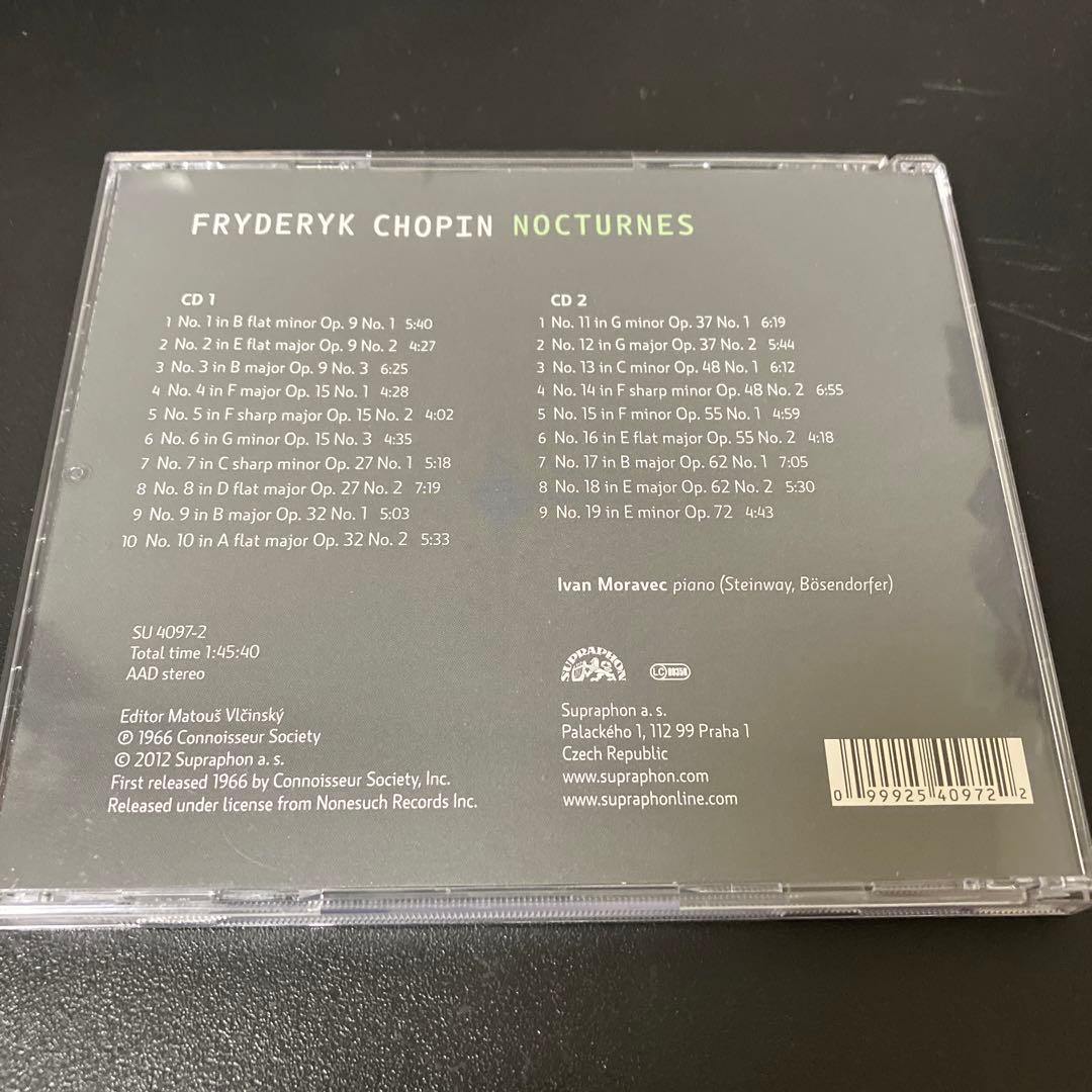 【売約済】モラヴェッツ／ショパン：夜想曲(ノクターン)全集（19曲）　2CD
