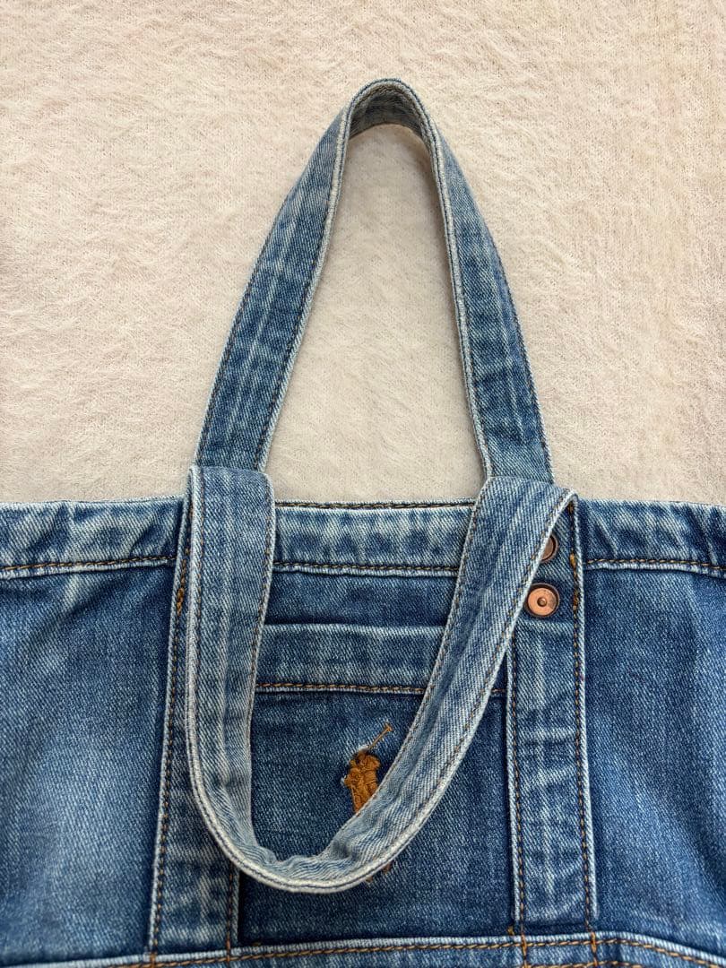 値下げ中！ポロ　ラルフローレン　デニムミニトートバッグ