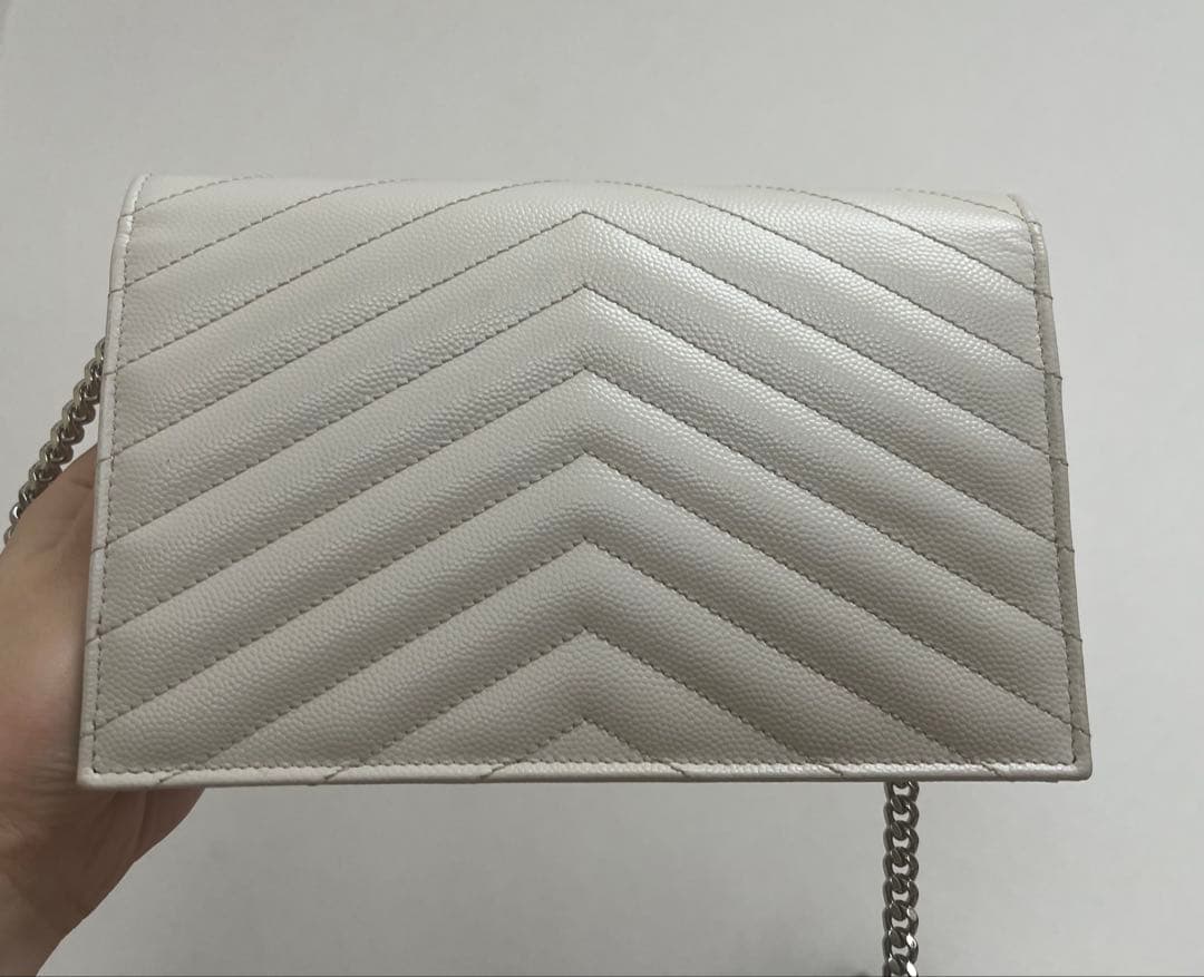 Saint Laurent ホワイトショルダーバッグ