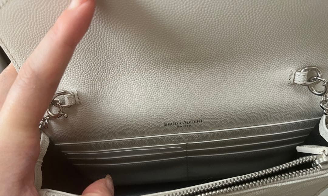 Saint Laurent ホワイトショルダーバッグ