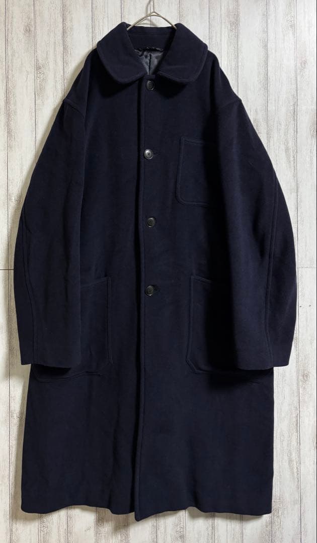 Comoli ウールミリタリーコート 22AW ネイビー サイズ3