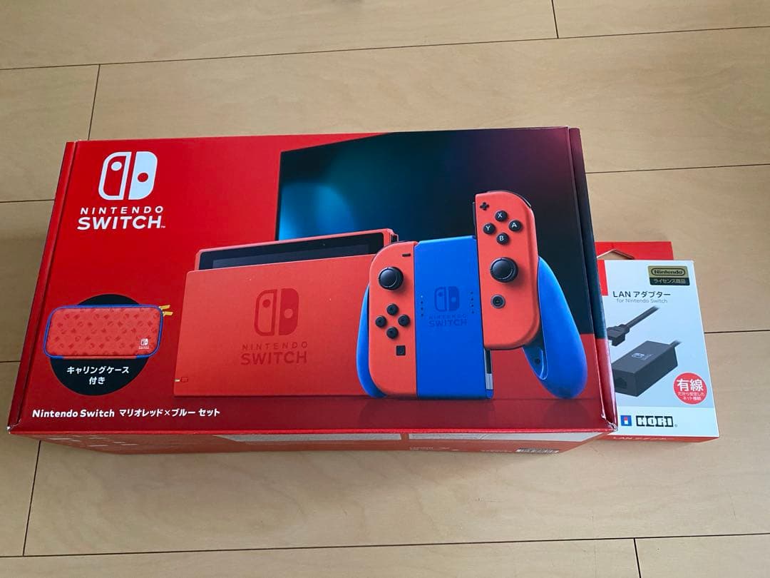 【Nintendo Switch マリオ レッド×ブルーLANアダプター付き】