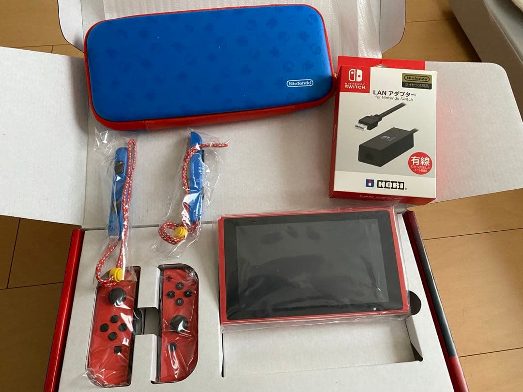 【Nintendo Switch マリオ レッド×ブルーLANアダプター付き】