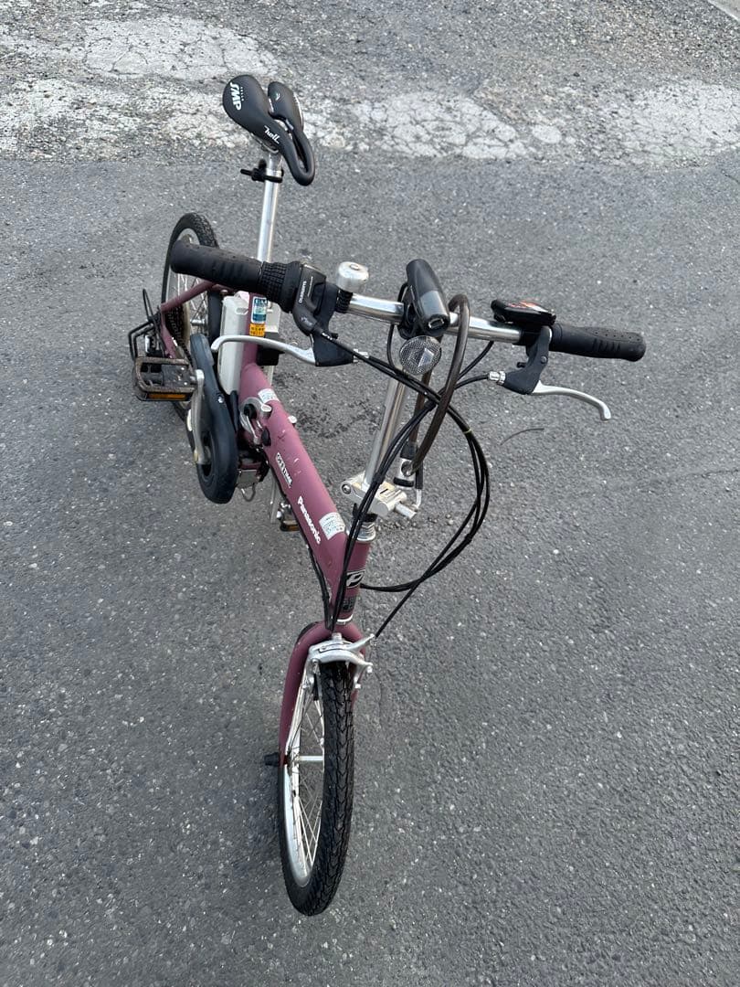 Panasonic オプティマ 折りたたみ自転車 パープル