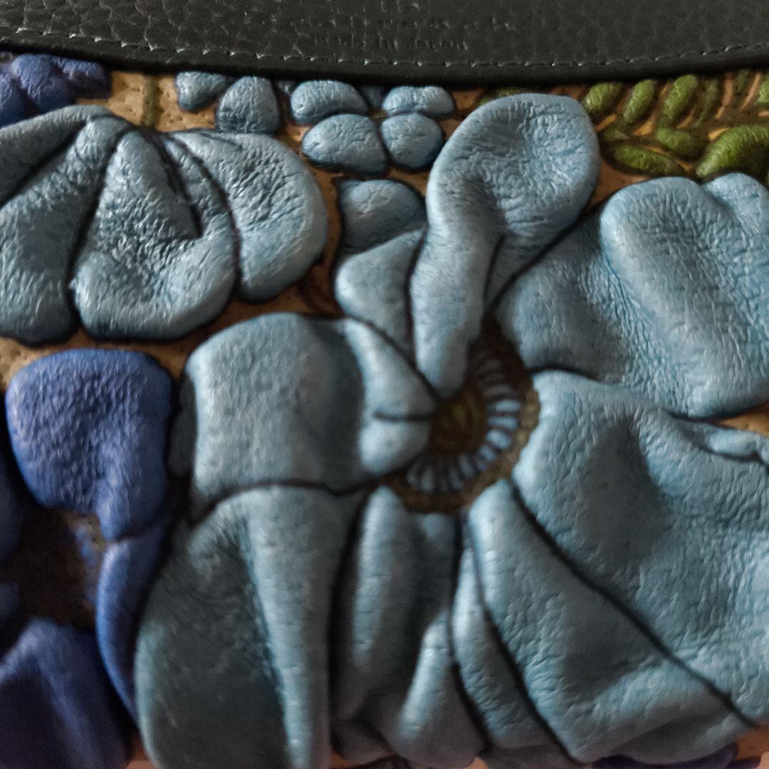 む*ぎ様 花柄デコブランシェがま口財布