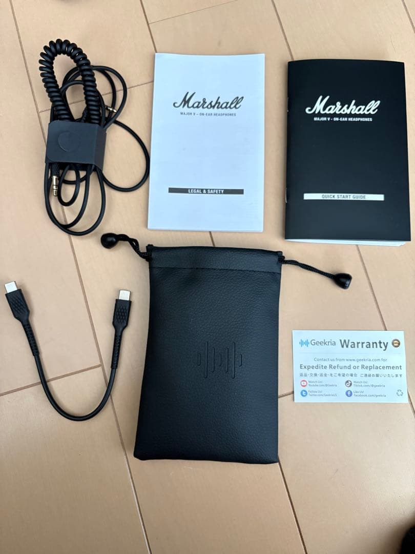 正規品　Marshall Major V ワイヤレスヘッドホン　ケース付き