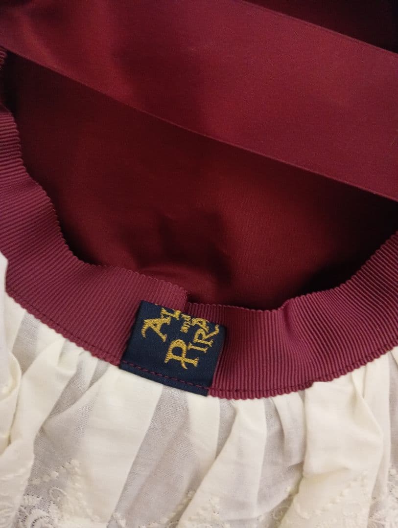 【最終値下】レース付きボンネット　赤　アリスアンドザパイレーツ