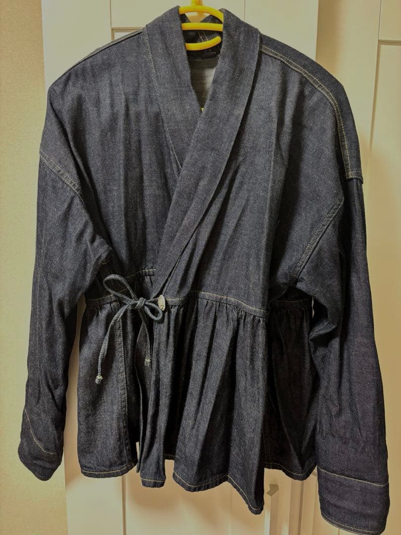 45R　 45プチデニムのカシュクール（濃） デニムブラウス インディゴ