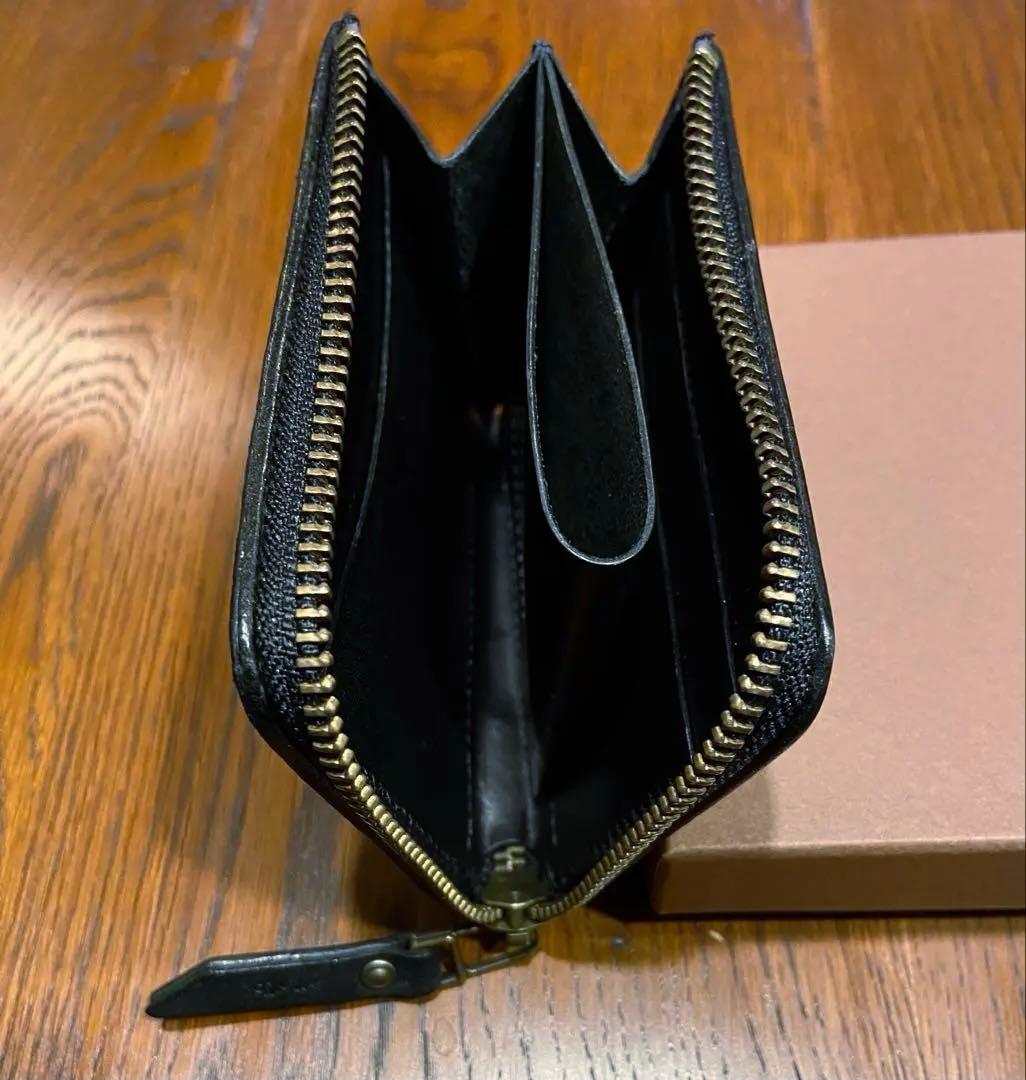 MOTO モト FW4 エレファント コンパクトジップ ウォレット ブラック