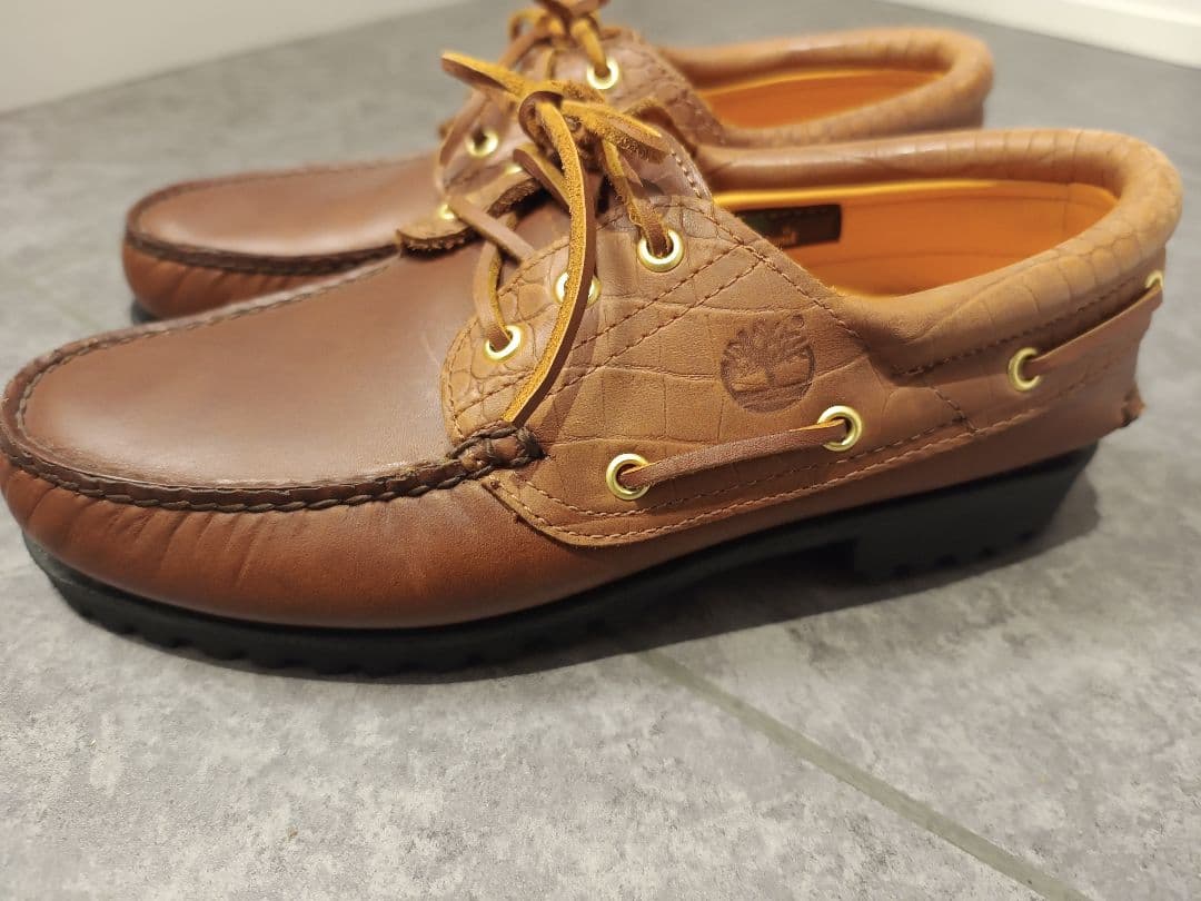 ティンバーランド　ユナイテッドアローズ別注　ブラウン レザー デッキシューズ