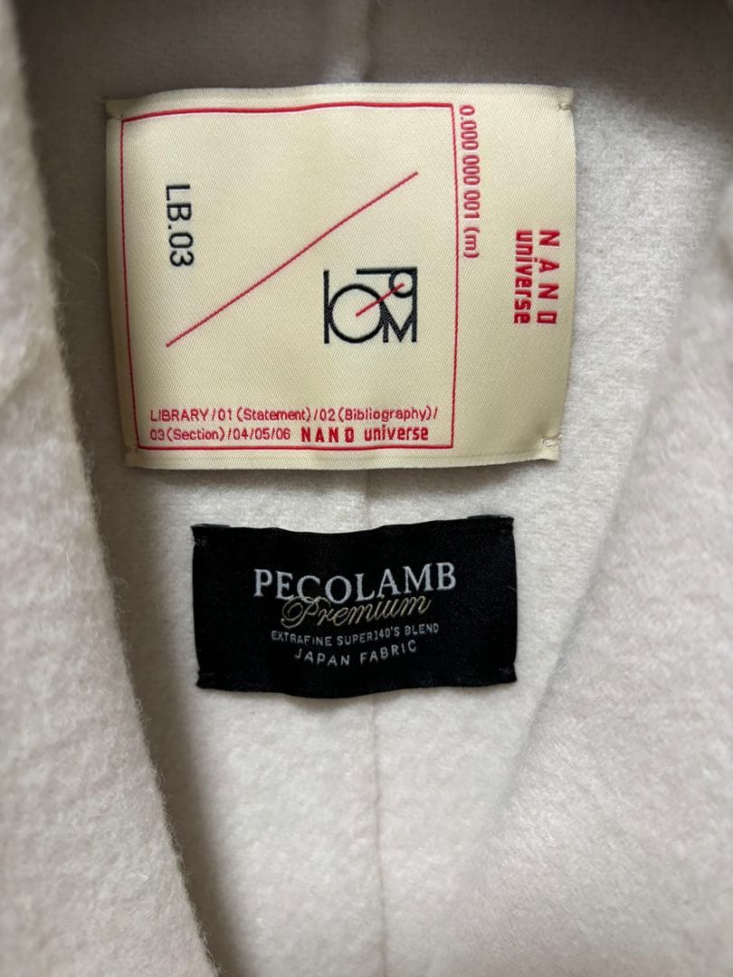 ナノユニバース☆スーパー140ウールリバーミドルコート