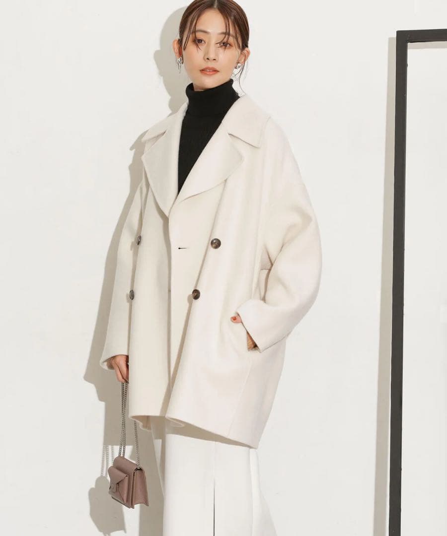 ナノユニバース☆スーパー140ウールリバーミドルコート