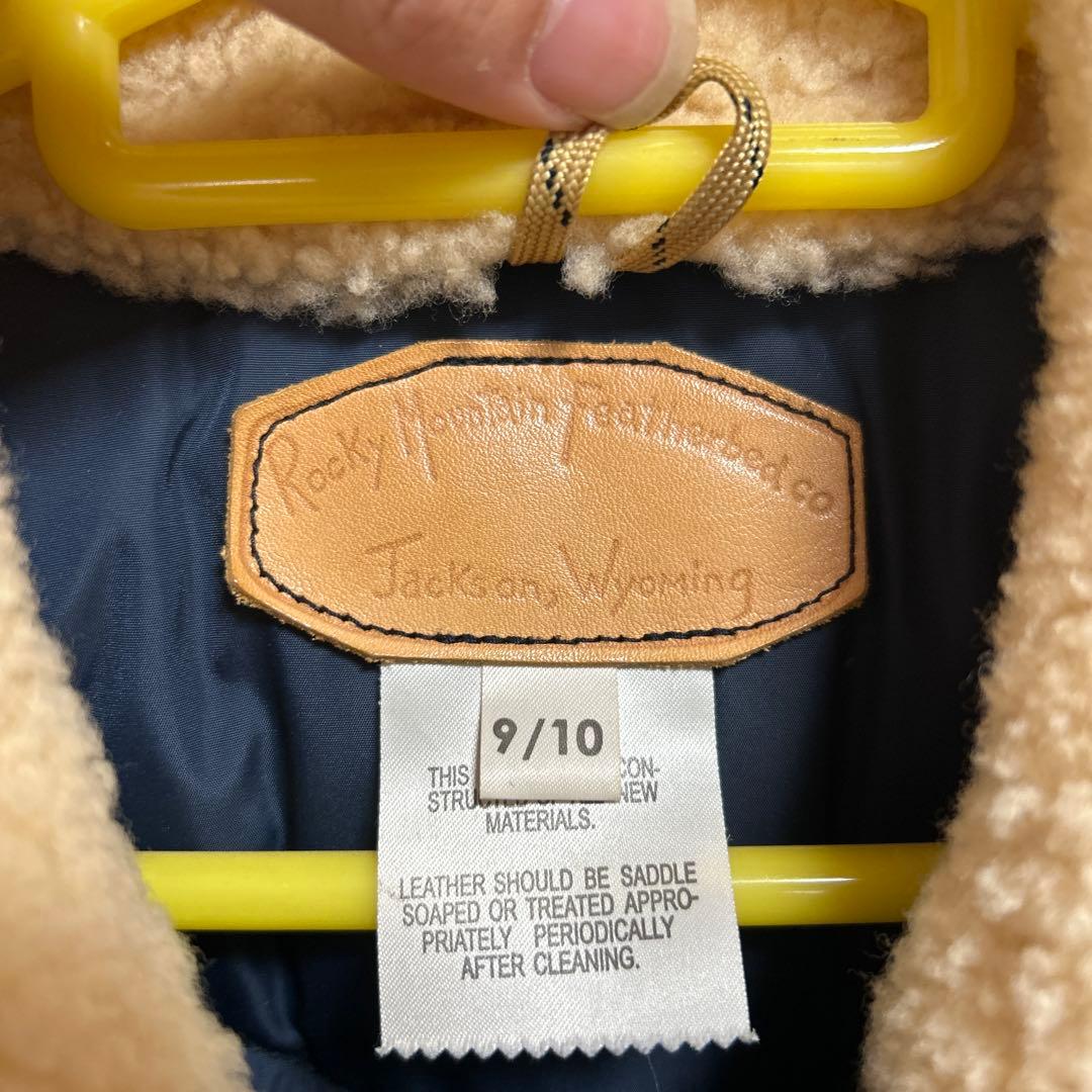 ロッキーマウンテン　ネイビー ストライプ ダウンベスト 9/10 Ｓサイズ　美品