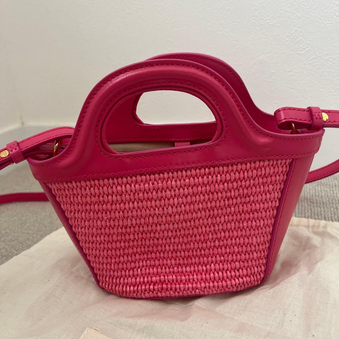 MARNI マルニ　ピンク ショルダー　かごバッグ　マイクロ