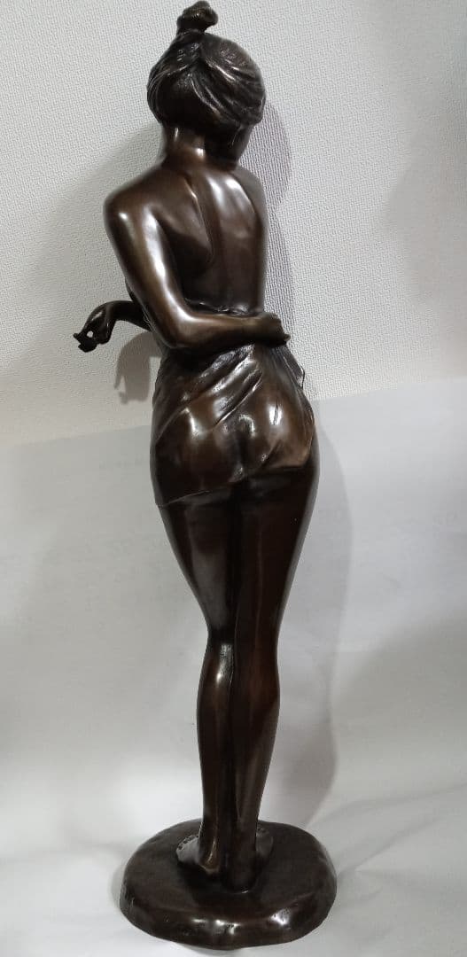 【竹中正晴】湯上がり乙女「はじらい」ブロンズ像 裸婦像 約62cm