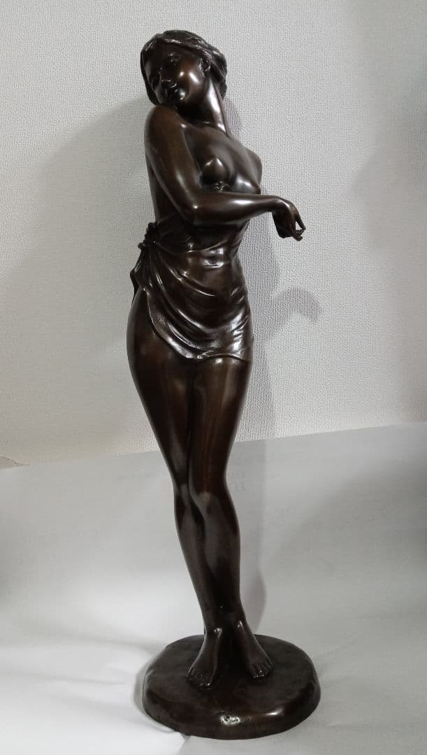 【竹中正晴】湯上がり乙女「はじらい」ブロンズ像 裸婦像 約62cm