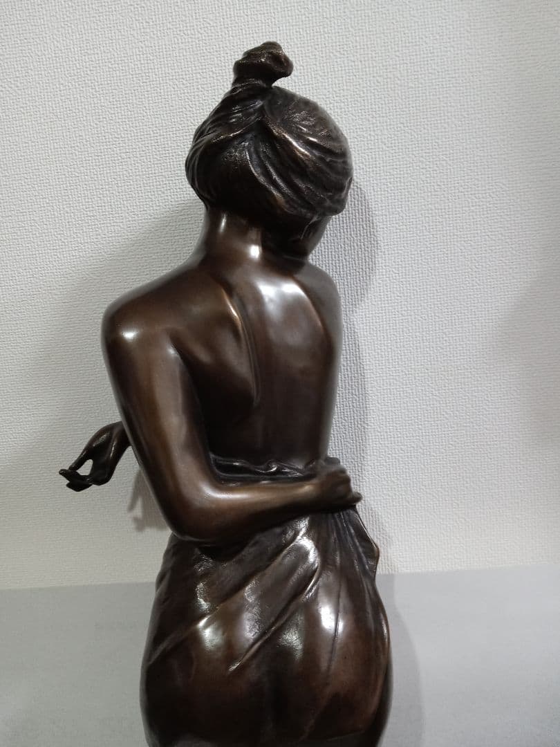 【竹中正晴】湯上がり乙女「はじらい」ブロンズ像 裸婦像 約62cm