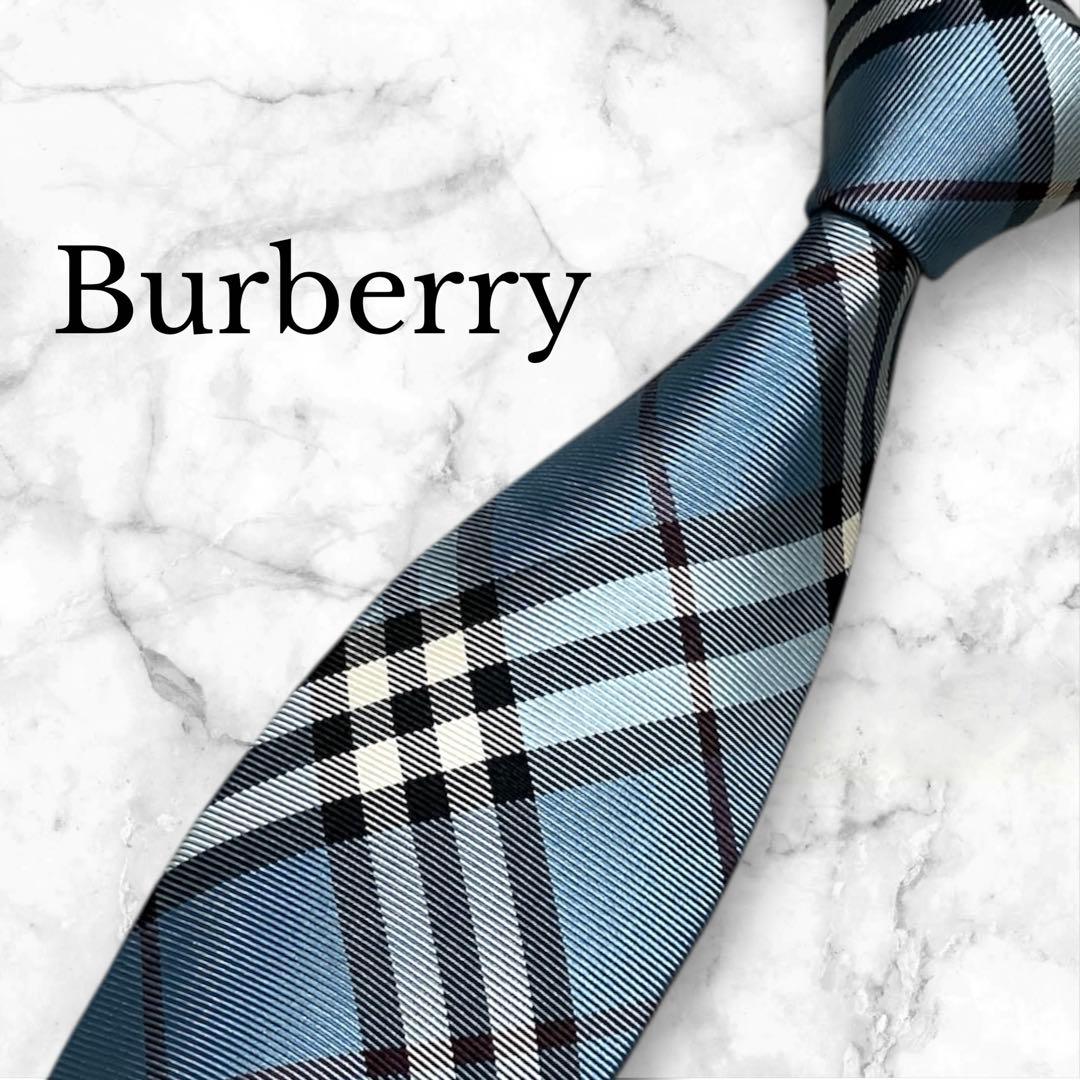 【美品】Burberry バーバリー　ネクタイ　ノバチェック　ホースロゴ