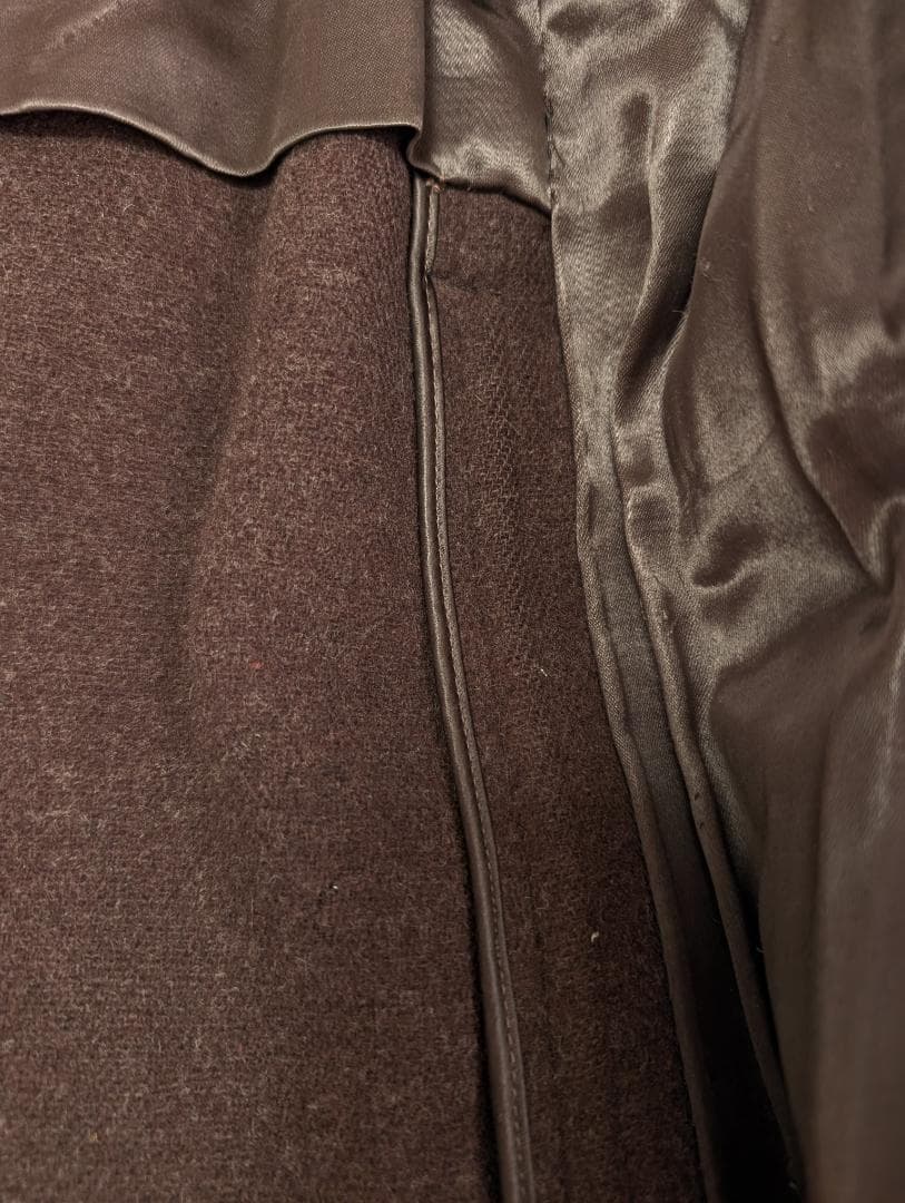 Aqascutum　希少40sダブルワラント　肉厚ウールコート　ブラウン系