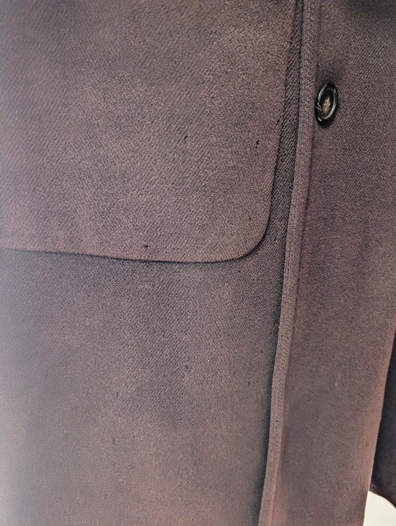 Aqascutum　希少40sダブルワラント　肉厚ウールコート　ブラウン系