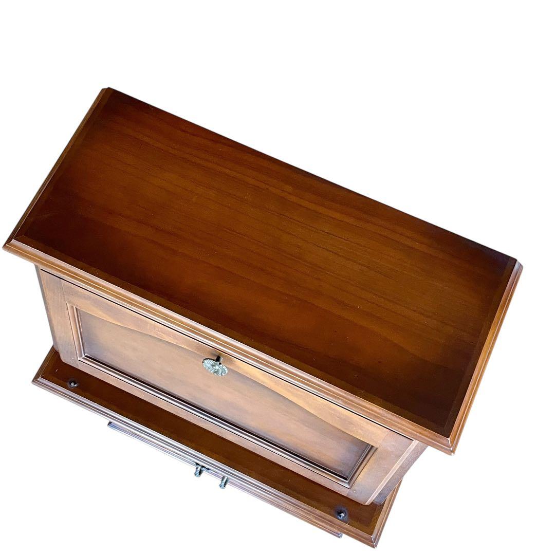 【希少】カリモク コロニアル ライティングビューロー デスク チェスト 木製