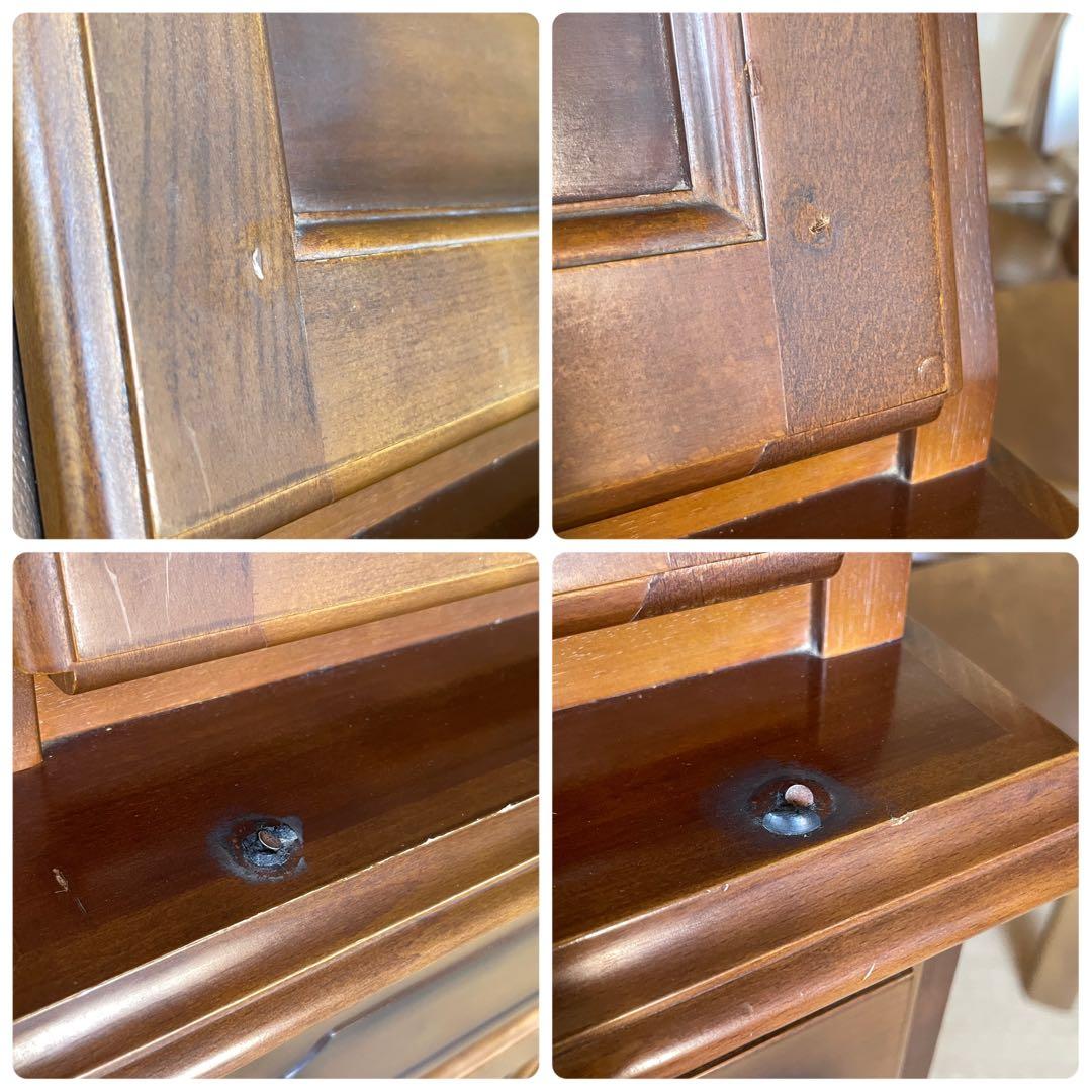 【希少】カリモク コロニアル ライティングビューロー デスク チェスト 木製