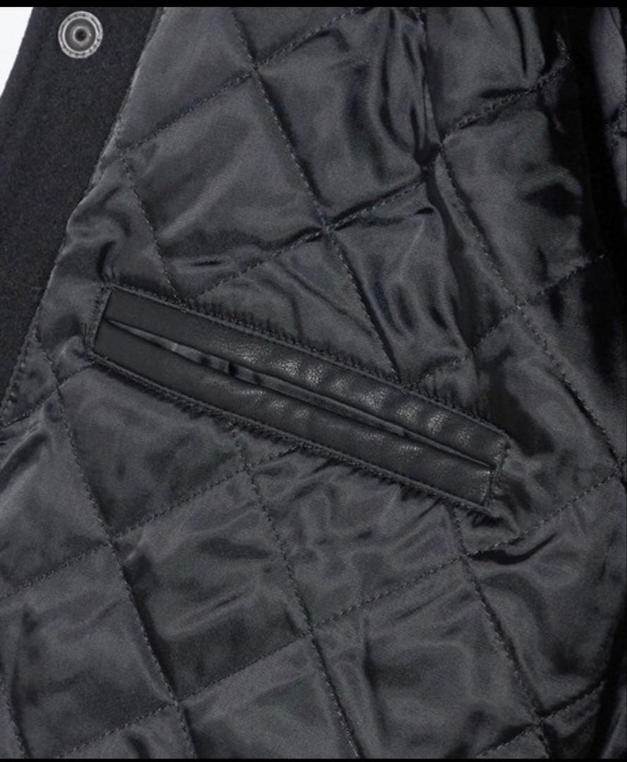 スタジャン 「WEB限定 WARDROBE SMART」ブラックメルトン レザー