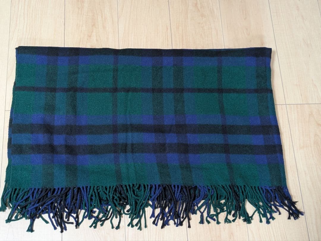 ジョシュア・エリス　大判ストール　チェック柄ストール　イギリス製　カシミア