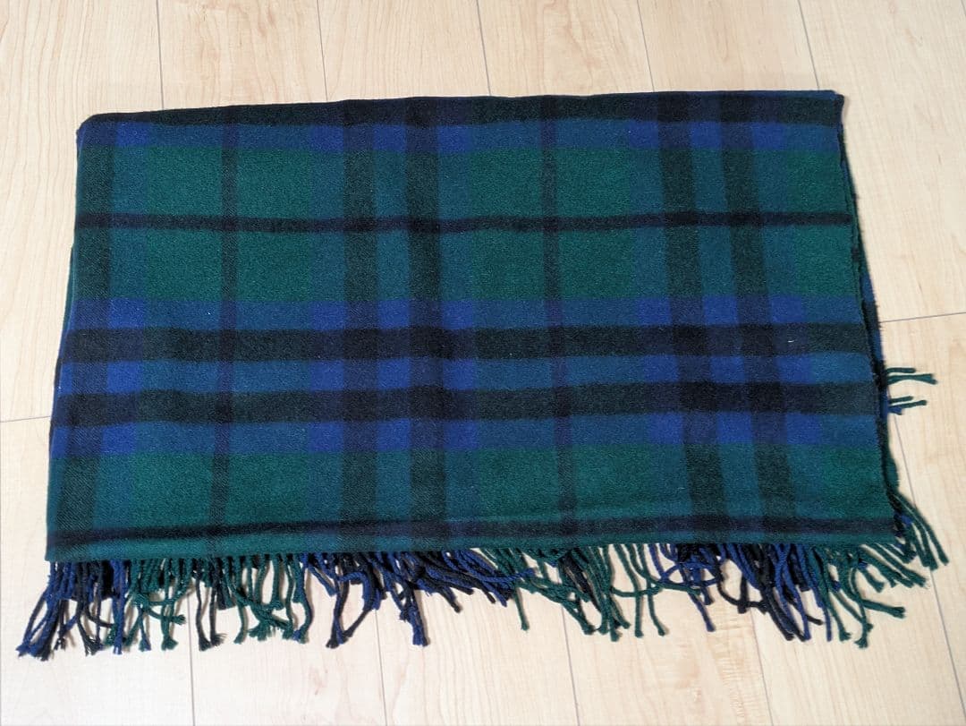 ジョシュア・エリス　大判ストール　チェック柄ストール　イギリス製　カシミア